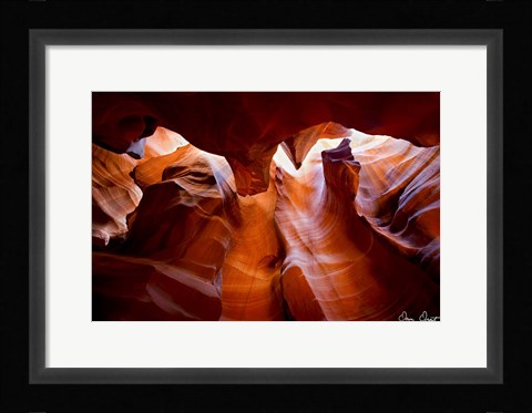 Framed Sun Shining Through Canyon VII Print