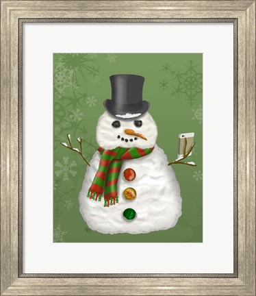 Framed Snowman Selfie Print