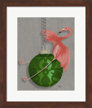 Framed Flamingo Wrecking Ball Print