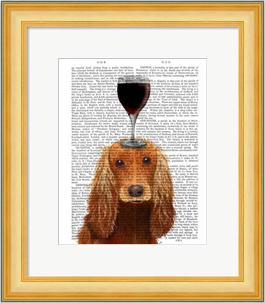Framed Dog Au Vin, Cocker Spaniel Print