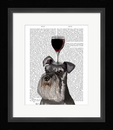 Framed Dog Au Vin, Schnauzer Print