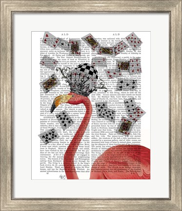 Framed Flamingo and Cards Print