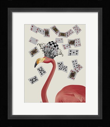 Framed Flamingo and Cards Print
