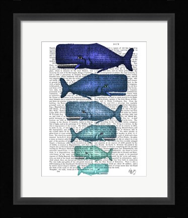 Framed Blue Whale Family Print