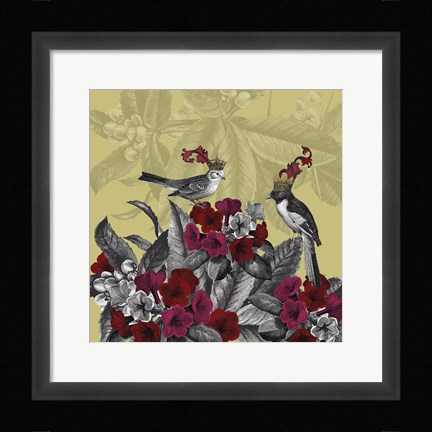 Framed Blooming Birds, Azalea Print