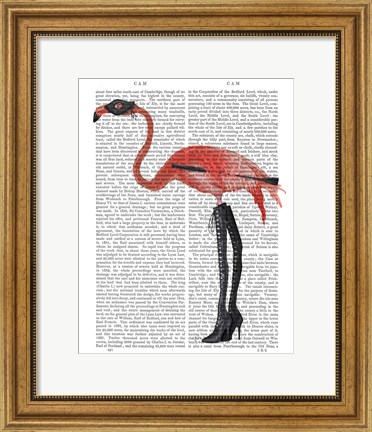 Framed Flamingo with Kinky Boots Print