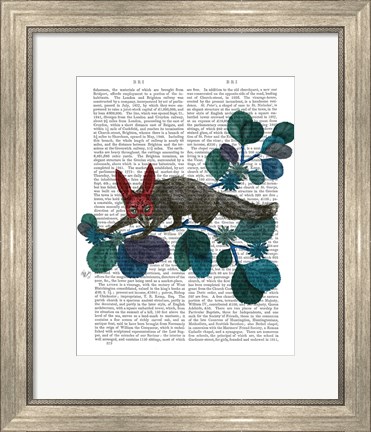 Framed Sly Fox in Bunny Mask Print