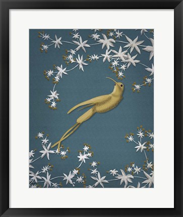 Framed Golden Hummingbird 2 Print