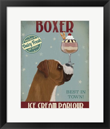 Framed Boxer Ice Cream Print