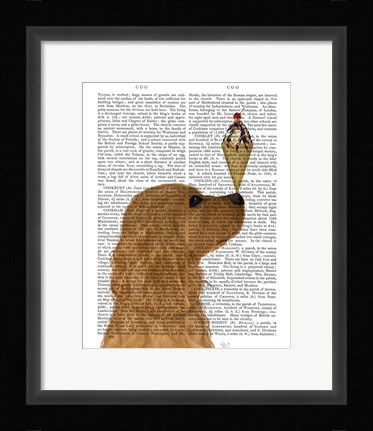 Framed Cocker Spaniel, Golden, Ice Cream Print