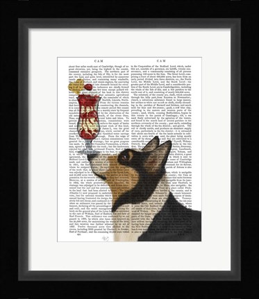 Framed Corgi, Black and Tan, Ice Cream Print