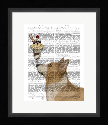 Framed Corgi, Tan, Ice Cream Print