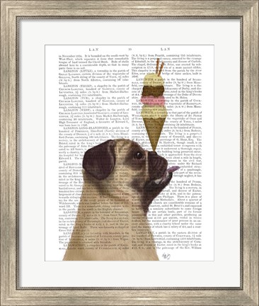 Framed Pug, Fawn, Ice Cream Print