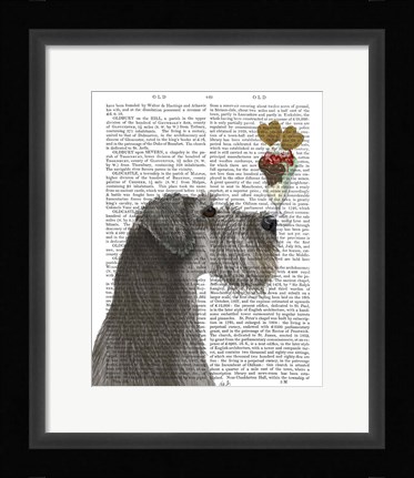 Framed Schnauzer, Grey, Ice Cream Print