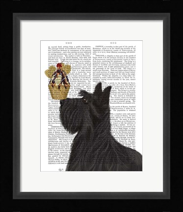 Framed Scottish Terrier Ice Cream Print