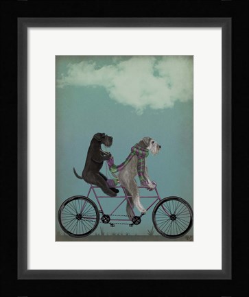 Framed Schnauzer Tandem Print
