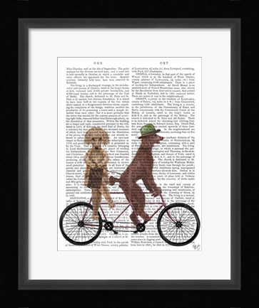 Framed Poodle Tandem Print