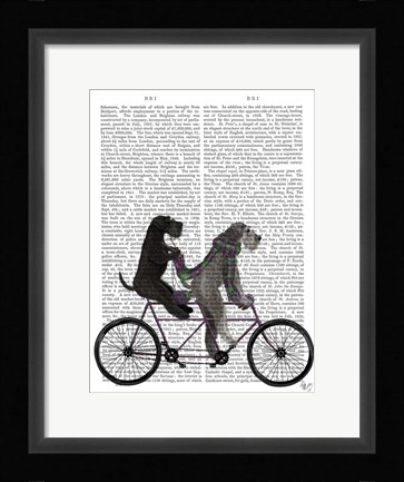 Framed Schnauzer Tandem Print