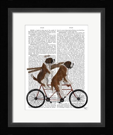 Framed St Bernard Tandem Print