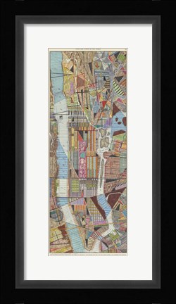 Framed Modern Map of New York III Print