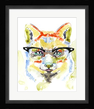 Framed Smarty-Pants Fox Print