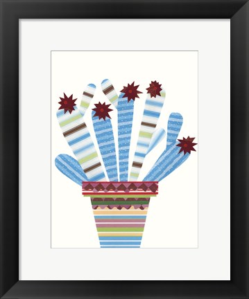 Framed Cheerful Succulent I Print