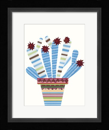 Framed Cheerful Succulent I Print