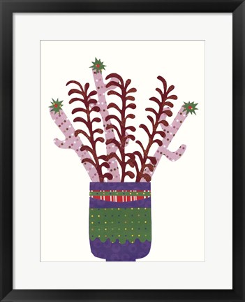 Framed Cheerful Succulent II Print