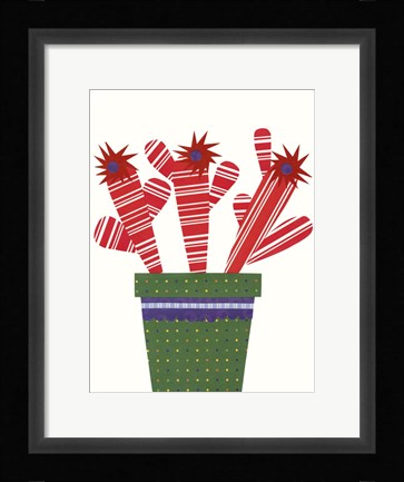 Framed Cheerful Succulent V Print