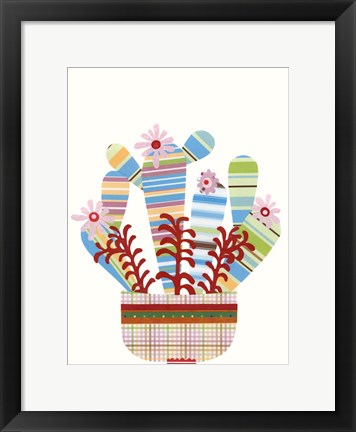 Framed Cheerful Succulent VI Print