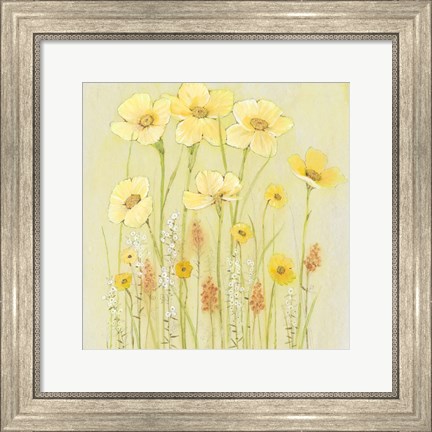 Framed Soft Spring Floral I Print