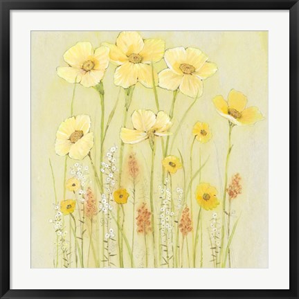 Framed Soft Spring Floral I Print