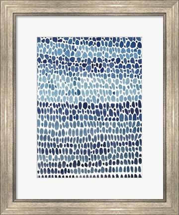 Framed Blue Progression I Print