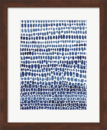Framed Blue Progression II Print