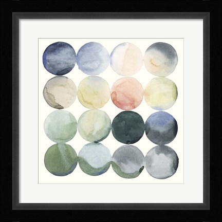 Framed Pastel Hoops I Print