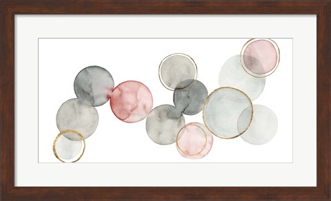 Framed Gilded Spheres I Print