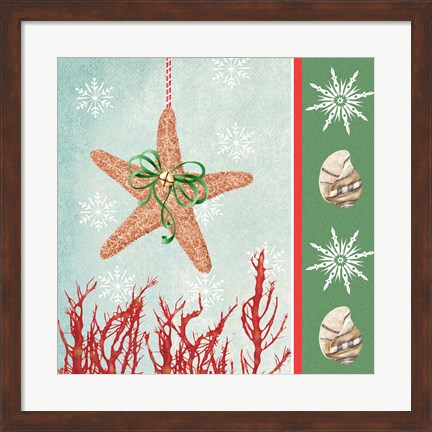 Framed Christmas Coastal III Print