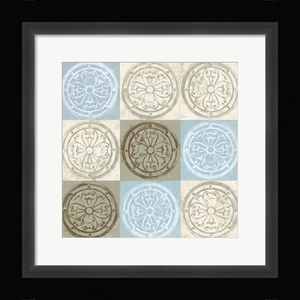 Framed Blue Squared II Print