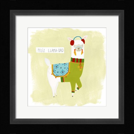 Framed Fa-la-la-la Llama III Print