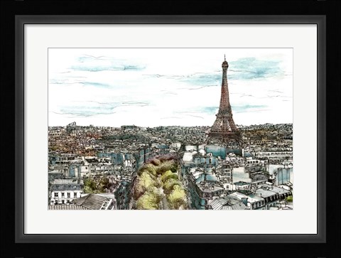 Framed European Afternoon I Print