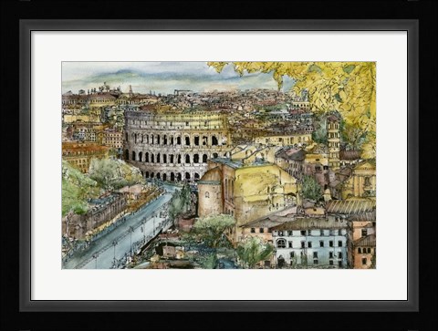 Framed European Afternoon III Print