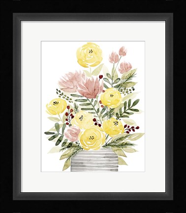 Framed Blush Bouquet II Print