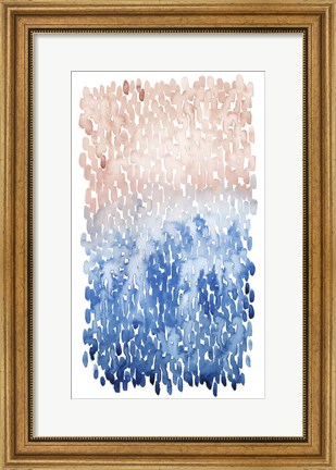Framed Coral Cascade I Print