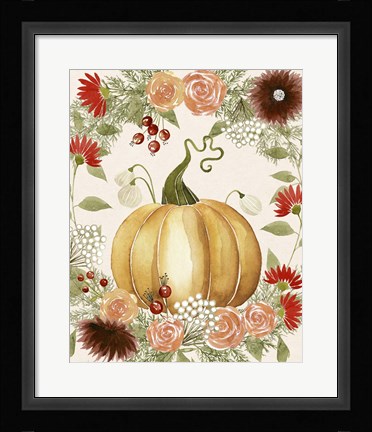Framed Red Autumn I Print