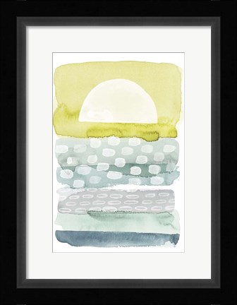 Framed Sunrise Sea II Print