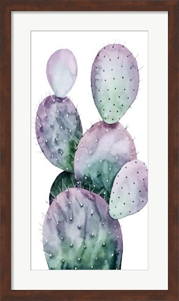 Framed Purple Cactus II Print