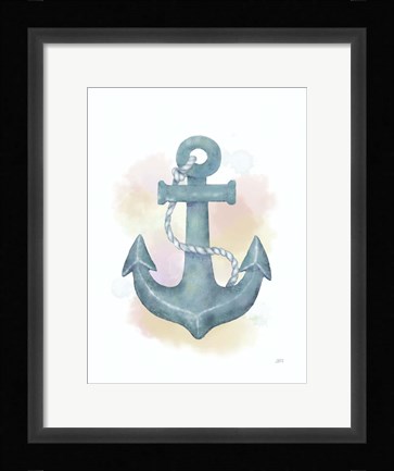 Framed Watercolor Anchor Print
