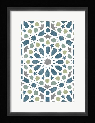 Framed Zellige Board III Print
