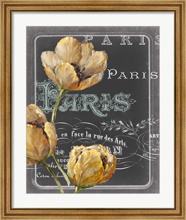 Framed Chalkboard Paris II Print