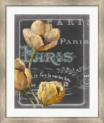 Framed Chalkboard Paris II Print